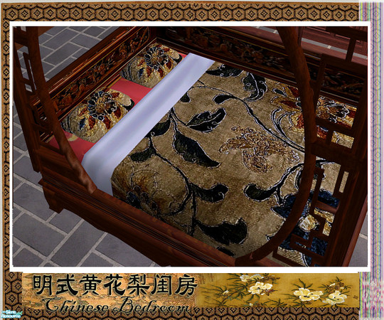 Sims 2 — Chinese bedroom - beding by huabanzhu — 