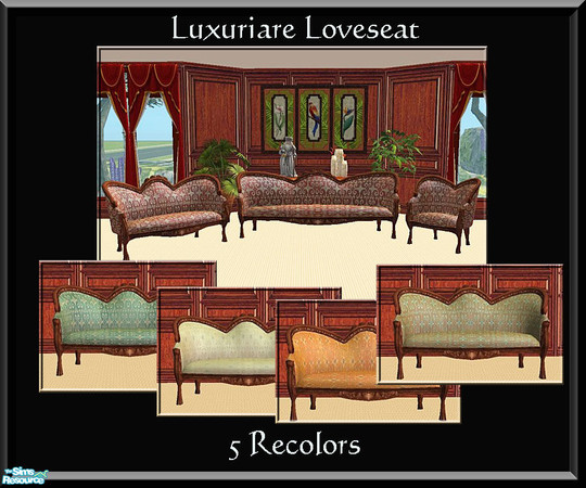 Sims 2 — Luxuriare Loveseat Recolor by VictoriaGrace — Luxuriare Loveseat is a beautiful piece created by maxis but they