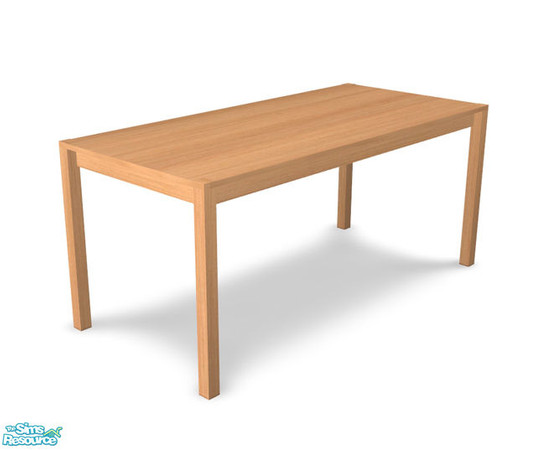 Sims 2 — Birnoer Diningroom - Table Recolor 01 by Murano — Simply-shaped light-wood table.