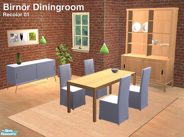 Sims 2 — Birnoer Diningroom - Recolor 01 by Murano — Recolor 01 of Birnoer Diningroom. You need the mesh set for these