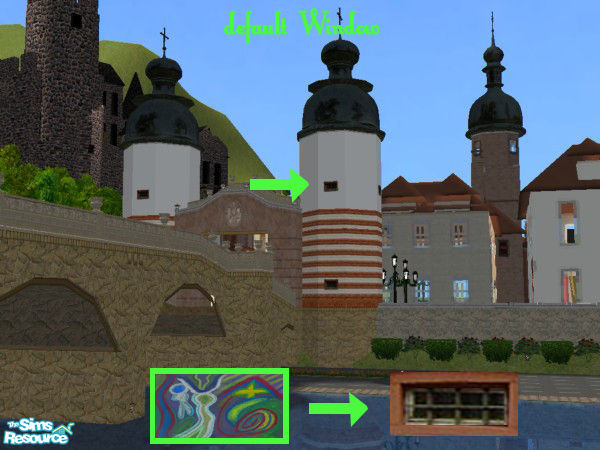 Sims 2 — Default small window by artrui — This item is suitable to Walls in different size. It is actually a recolor of