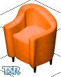 Sims 1 — Orange Juice Chair by Laura — Part of the orange juice bedroom set. Taste the unexpected!
