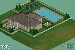 Sims 1 — **Bachelorette Pad by Allison — This one story bachelorette pad includes 1 bedroom, 1 bathroom, a living room,