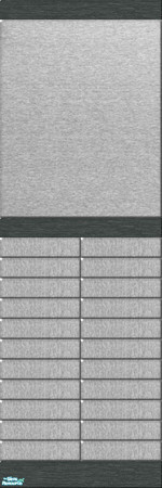 Sims 2 — Crystal Titanium & Wood Set - Titaniumwall by eriduserpent — One panel wall. Designed By The EriduSerpent~