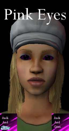 Sims 2 — Galaxy Eyes - Pinky by andi and grim — This is the pink eye out of my galaxy eyes set, its a sort of dark pink