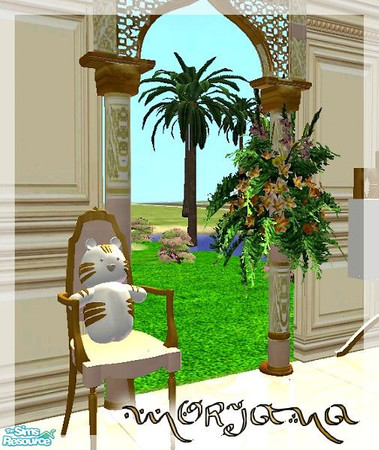 Sims 2 — Morjana Bedroom - deco chair with cat toy by kibanahnah — a moroccan-oriental bedroom!I hope you will like it! 