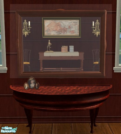 Sims 2 — Peacefield Sitting Room Mirror by lisa9999 — Cashcraft\'s mirror refinished in time period finish.