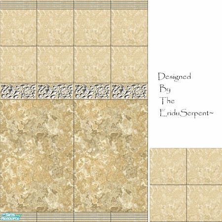 Sims 2 — Cream Marble Wall & Floor Set (another) by eriduserpent — Hmmm I wasn\'t sure about loading this one...it