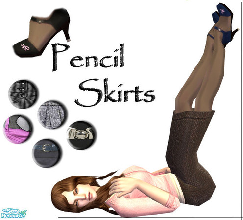 Sims 2 — Pencil Skirts by Sophel21 — chic and classy pencil skirt - comes in 6 designs. Perfect single part to mix and