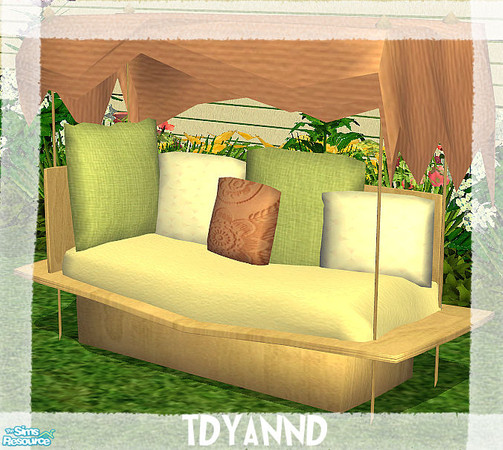 Sims 2 — Texture Challenge 100 - Romantic Garden Sofa Recolor by tdyannd — A recolor of Suza\'s Romantic Garden Mesh