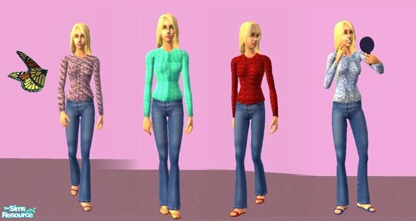 Sims 2 — Jumpers. by qvisn — Getting ready for autumn, these knitted jumpers are just right. by qvisn