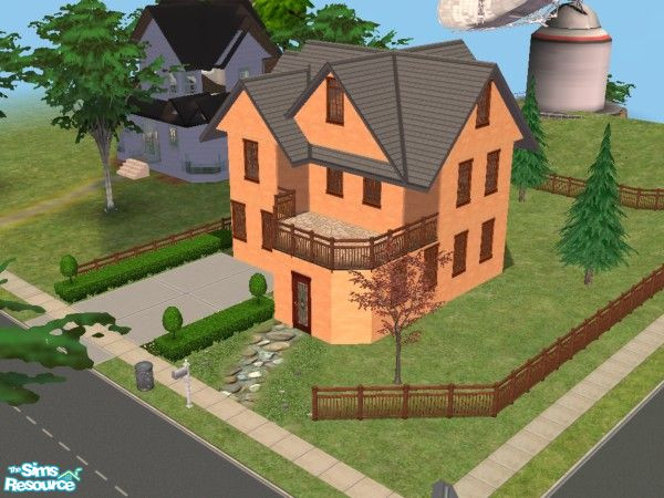 Sims 2 — Big Lane 2 by sabsiix33 — Wonderful house, but no rooms inside, so it is free to you how many rooms there are.