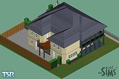 Sims 1 — Twig Manor by Twig — A very nice upscale home. 2 bedrooms, kitchen, 2 living areas, 2 bathrooms, and dining