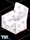 Sims 1 — White Floral Armchair by WebSpyder — A blend of English Country style and mass market ideals, the White Floral