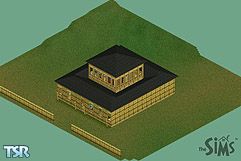 Sims 1 — Tiki Loft by Kate Powell — A tiki house with an upstairs party loft. What more could a Sim want? Built for eight