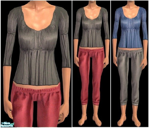 Sims 2 — JPefpjs4 - grey by juttaponath — Comfy pjs for elders. No mesh or expansion pack required.