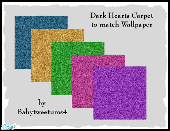 Sims 2 — Dark Hearts Carpet by babytweetums4 — This carpet was created to match my Dark Hearts Wallpaper. Colors are