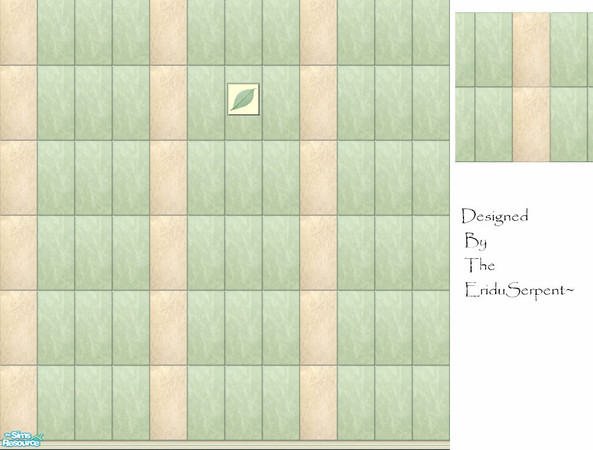Sims 2 — Nature Wall & Floor Set by eriduserpent — Two tiled walls (one deco wall) and a floor tile. Designed By The