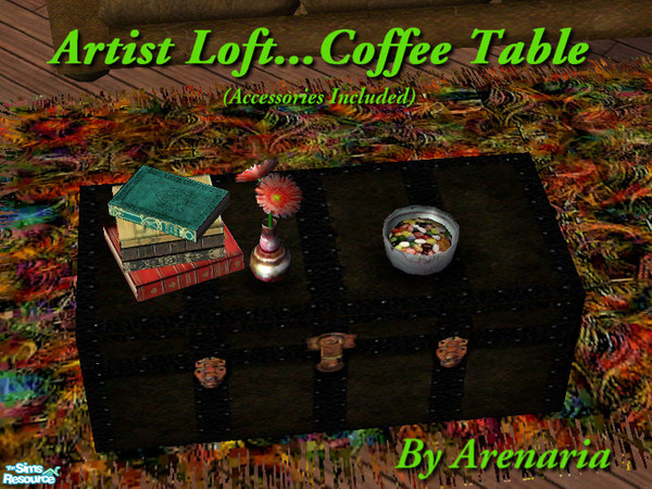 Sims 2 — Artist Loft - Coffee table by TSR Archive — Re-uploaded