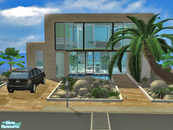 Sims 2 — Modern House 57  by kissme87 — Modern House with pool and parking place. Cost 103.382 fully furnished , Size of