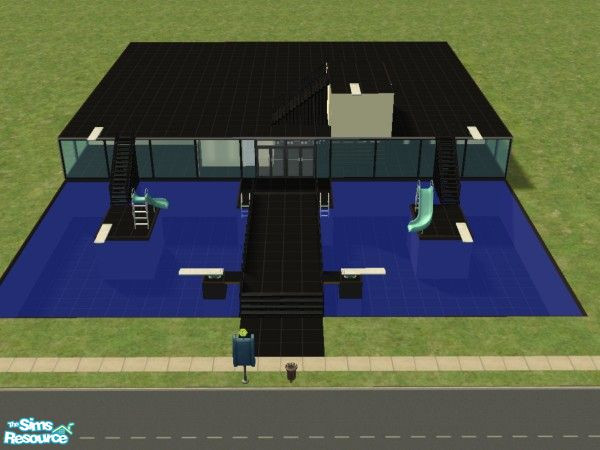 Sims 2 — 1116 Kandle Dr. by Kaeliana BrightStar — A bowling alley, Resturant, Arcade, Dance, and bar. A large swimming