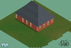 Sims 1 — Olde Tyme Barn by Kate Powell — Another great starter home that has that great money saver, no walls. The no