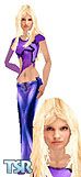 Sims 1 — Brittney Spears 2 by Kitana — Brittney is wearing a sexy purple outfit, comes in light skin only. HEAD IS