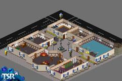 Sims 1 — **Medival village by Derek Sampson — Medieval village converted into a shopping and entertainment centre.