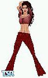 Sims 1 — Foxy Maroon by Laprin — Doesn't Brynn look sexy in her snug tight maroon pants?! Big thanks to Frilly Sims for