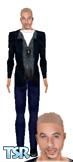 Sims 1 — Vin Diesel by Kitana — Actor Vin Diesel, wearing a black jacket over a white shirt, comes in all skin colors.