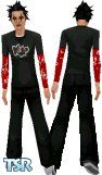 Sims 1 — Deadsy by Ramon G — I made a fan shirt for a goth band called deads. Heres another change of style! Comes in all