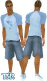 Sims 1 — Ecko Wolverine by Ramon G — This 2 toned blue Ecko shirt with a wolverine print on front is a great outfit to