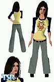 Sims 1 — Grrr! by holycowcreations — A nifty kitty shirt and cargo-ish pants, head *~*IS*~* included wow (oh and thank
