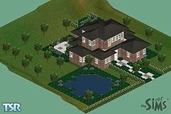 Sims 1 — Bell House by Diana — A lovely two-story home with pond.