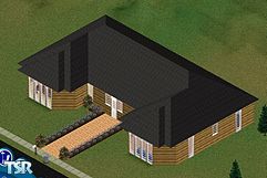 Sims 1 — Rustic Living by Emrld — A roomie rustic cabin for a single person or couple. 