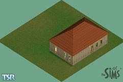 Sims 1 — Beginner's house by Deadflower — The name says it all, it is a house for two, it contains a bathroom, a living