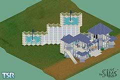 Sims 1 — Cloud Manor by Miss Angela — Take your Sims on a trip to Heaven in this 1-bedroom, 2-bath spacious home.