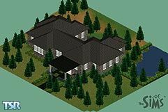 Sims 1 — Oblong House by Diana — A woodsy family home.