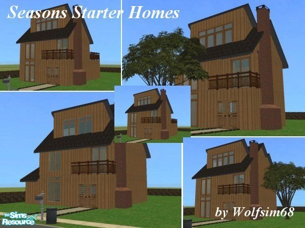 Sims 2 — Seasons Starter Homes by Wolfsim68 — The Seasons series of starter homes, only require the Seasons EP! Single