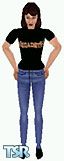 Sims 1 — Requested skin by Sarah Aldridge — Megadeth tshirt.