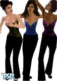 Sims 1 — Summer Nights by Xarina — Available in gold, purple, and blue - all 3 skin tones.