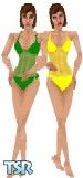 Sims 1 — Suit Collection 3 by Sunshine — Yellow and Green suits. Hot Date Required.