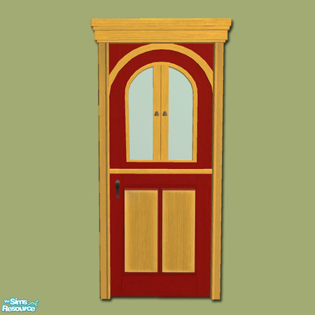 Sims 2 — Romany Life - Caravan Door Glass 02 by Shakeshaft — Part of a recolour of the Romany Life Set in Wood and Cream,