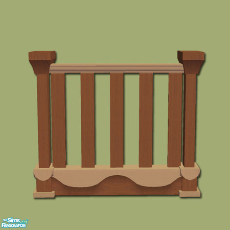 Sims 2 — Romany Life - Caravan Rail - Wood by Shakeshaft — Part of a recolour of the Romany Life Set in Wood and Cream,