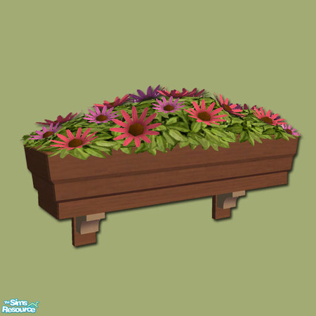 Sims 2 — Romany Life - Caravan Window Box - Wood by Shakeshaft — Part of a recolour of the Romany Life Set in Wood and