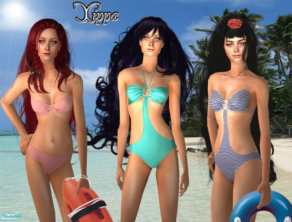 Sims 2 — End Of Summer by cippa1982 — 3 swimsuits for female adult sims.