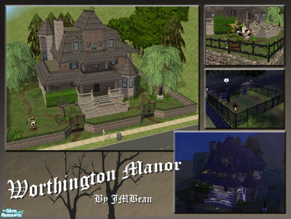 Sims 2 — Worthington Manor by JMBean — Welcome to spooky Worthington Manor; home of the late Henry and Mary Worthington.