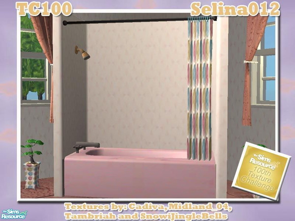 Sims 2 — TC100 - Basic Bathroom  - Shower-tub by selina012 — Made for the texture challenge 100! Base game only required.