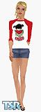 Sims 1 — Smile by Snowball — Casual summer outfit consisting of 1980's-style novelty t-shirt, shorts, and sandals. Light