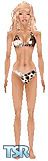 Sims 1 — Bobbie by Cambridge_Dave — Bobbie is cooling down, sporting her bikini leopard sking bathing suit. She's feeling